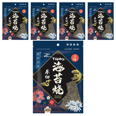 TOPDRY 頂級乾燥 厚切海苔燒 川辣, 50g, 5包