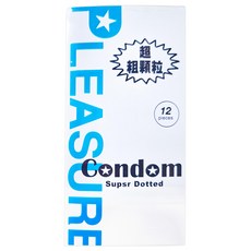 PLEASURE 樂趣 超粗顆粒衛生套, 12入, 1盒