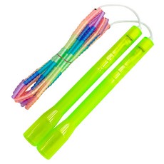 JFROPE 閃亮彩虹軟質串珠跳繩, 綠色