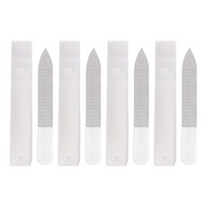 BEAUTY THREE 永和三美人 台灣公司貨 光澤感 玻璃亮甲銼刀 附收納盒, 4支, 白色