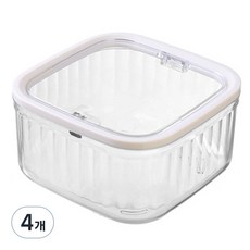 Hanbomnuri 膠囊洗衣球盒 咖啡膠囊盒 一鍵式收納盒 小型, 4個, 透明
