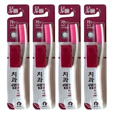 치과쌤 컬러모 통칫솔 레드, 1개입, 4개