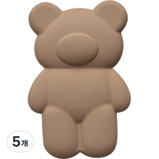 오프유 스마트톡 휴대용 그립톡 곰돌이, 라이트브라운, 5개