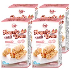Angel's Bone 天使好棒 草莓巧克力杏仁捲, 香脆可口, 甜鹹適中, 80g, 4盒