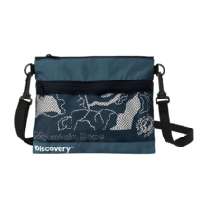 Discovery 極輕機能斜背包 地圖卡其, 尼龍材質, 台灣製造, 地圖藍, 25.5 x 0.5 x 20.5cm