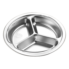德利生活 304不鏽鋼雙格手提蒸盤 外徑21.5cm 圓形三格, 19.5cm, 1個