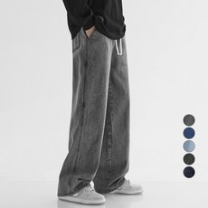 男士四季鬆緊帶寬版牛仔褲 PDS209