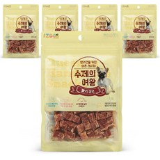 더주스 강아지 수제의여왕 건조간식, 오리큐브, 70g, 5개