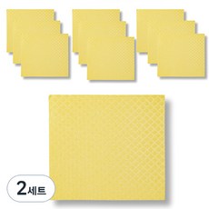 Yirang Yirang 纖維素瑞典抹布 黃色, 10入, 2套