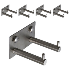 Iwooa 強力黏貼飯店式304不鏽鋼吹風機置物架, 5個, 單色