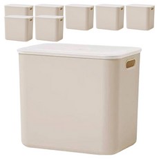 룸앤홈 애니 팬트리 수납박스, 베이지, L(365 x 260 x 320 mm), 8개