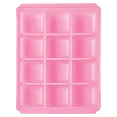 tgm 馬卡龍 白金矽膠副食品冷凍儲存分裝盒, 適用微波爐/洗碗機/冰箱, 粉色, 1個, 25ml