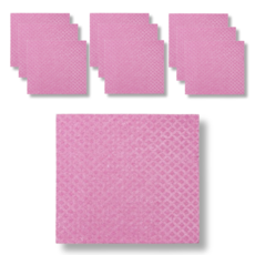 IrangIrang 纖維素瑞典抹布 粉紅色, 10入, 1套