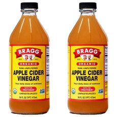 BRAGG 蘋果醋, 473ml, 2個