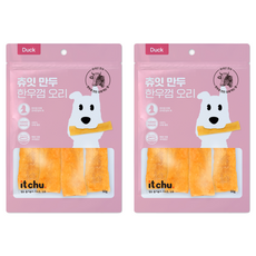 잇츄 강아지 츄잇 만두 한우껌 간식, 오리, 50g, 2개