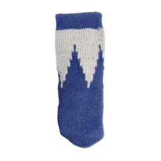 BonBonnaturel 毛線椅腳套，16入，伸縮性好，防止噪音，保護地板, 11cm, 菱型 藍色, 1組