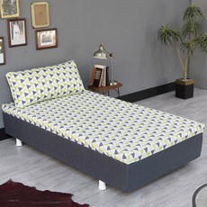 베드넷퍼니쳐 핀폼 3단 접이식매트리스 50T, 북유럽 그린