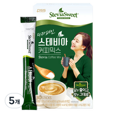 스테비아스위트 디카페인 커피믹스, 9g, 30개입, 5개
