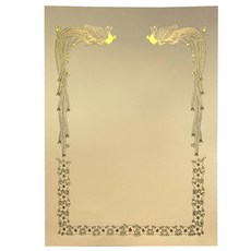 燙金獎狀紙 鳳凰 A4, 黃色, 100個