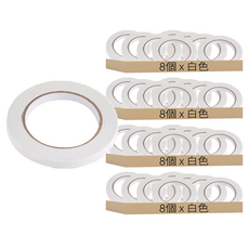 y508雙面膠帶 適用於紙張、塑膠等多種材質表面 黏性適中 不殘留膠痕, 32個, 白色