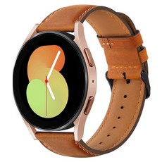 SKY Well Galaxy Watch 相容皮革錶帶 20mm, 棕色