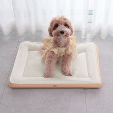 DING DONG PET 寵物柔軟防滑方形坐墊, 1個, 米色