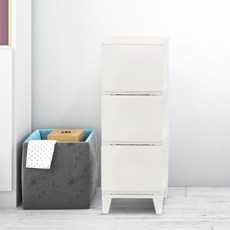BONOHOUSE 3層簡約風抽屜收納櫃, 白色, 1個