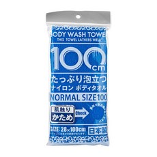 YOKOZUNA CREATiON 擦澡巾 起泡洗澡巾 日本沐浴巾 100 x 28cm, 藍色, 1入, 1條