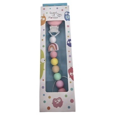 Sweet Lil' Monster 怪獸寶貝 咬咬珠奶嘴夾, 夢幻彩虹, 1個