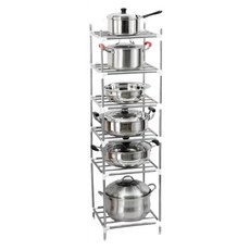 德利生活 加高廚房置物架 6層, 不銹鋼, 不適用