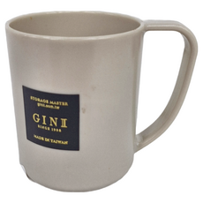 GINII 基尼 食品級質感簡約漱口杯, 台灣製造, 聚苯乙烯PS材質, 象牙白, 400ml, 1個