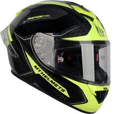 엠티헬멧 RAPIDE PRO CARBON 오토바이 풀페이스 헬멧 핀락 포함, FLUOR YELLOW