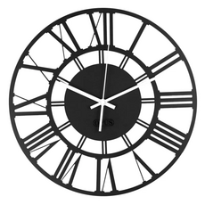 OPUS 東齊金工 歐式鐵藝 壁掛時鐘 鍍鋅鋼板 精緻烤漆 台灣設計, 經典黑