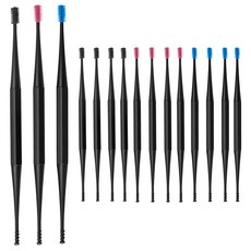 矽膠雙面掏耳棒 顏色隨機出貨, 1入, 15個