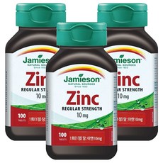 Jamieson 健美生 鋅補充保健錠, 100顆, 3罐