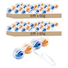 馬桶懸掛式清潔球6件組 顏色隨機, 360g, 2組