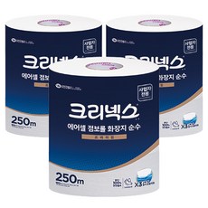 Kleenex 舒潔 單層空氣感壓紋大捲筒衛生紙, 250m, 3捲, 3袋