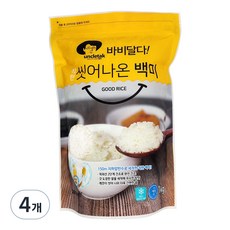 엉클탁 바비달다 씻어나온 백미 상등급, 1kg, 4개