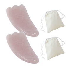 HOSKUS 粉晶刮痧工具 + 收納袋, 2套, 混合色