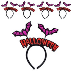 파티쇼 할로윈 로고 머리띠, 박쥐, 5개