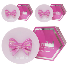 투미니 퓨어 선쿠션 SPF43 PA+++ 리본 진핑크, 14.5g, 3개