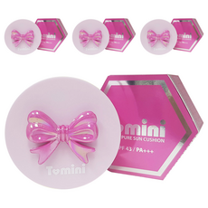 Tomini 純淨防曬氣墊粉餅 SPF43 PA+++ 蝴蝶結深粉紅色, 14.5g, 4個