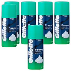 질레트 정품 포오미 멘솔 쉐이빙 폼, 175g, 6개