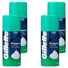 질레트 정품 포오미 멘솔 쉐이빙 폼, 175g, 4개