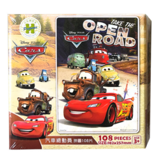 HUNDRED PICTURES 百耘圖 拼圖 Set 108片 Cars汽車總動員1, 182x257mm 3+, Cars汽車總動員(1), 1盒
