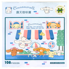 HUNDRED PICTURES 百耘圖 Cinnamoroll 大耳狗 露天咖啡攤 拼圖 108片, 尺寸: 182x257mm, 1盒