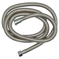 動手族 大流量不銹鋼淋浴軟管 不銹鋼材質、耐用持久、雙釦環, 180cm, 1個