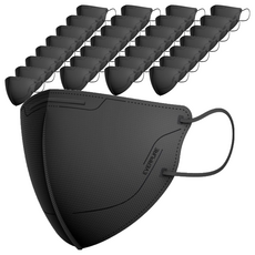 리벤스 에버퓨어 새부리형 황사방역마스크 대형 KF94, 5개입, 10개, 블랙