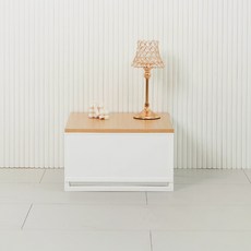 샤바스 컬러스토리 우드상판 서랍장, 1단, 화이트