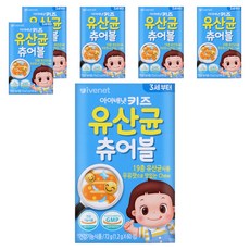 ivenet 兒童乳酸菌咀嚼片，19種乳酸菌，牛奶口味，72g (1.2g x 60錠), 60包, 6盒